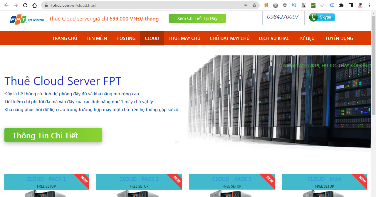 TOP 10 Website cho thuê Cloud Server FPT tập đoàn FPT